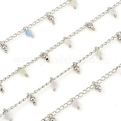 3.28 Feet Handmade Faceted Natural Morganite Beaded Chains&nbsp;X-CHC-E021-02F-P