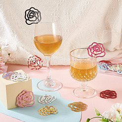24Pcs 12 Colors Acrylic Wine Glass Charms&nbsp;AJEW-TA0002-83