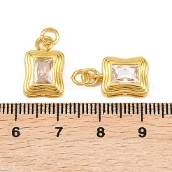 Brass Micro Pave Cubic Zirconia Pendants&nbsp;KK-H263-02G-02