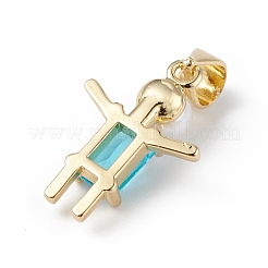 Rack Plating Brass Cubic Zirconia Pendants&nbsp;KK-F848-06G