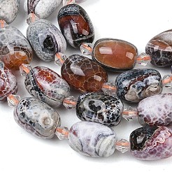 Natural Fire Crackle Agate Beads Strands&nbsp;G-K393-G04-12x16