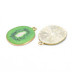Light Gold Alloy Enamel Pendants&nbsp;ENAM-S126-124