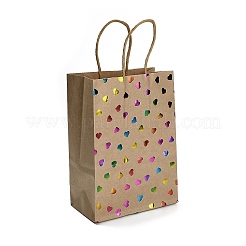 Rainbow Color Stamping Kraft Paper Gift Tote Bags&nbsp;LS-ABAG-K005-01F