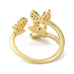 Butterfly Real 18K Gold Plated Cuff Rings for Girl Women Gift&nbsp;ZIRC-C021-14G