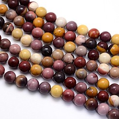 Natural Mookaite Round Beads Strands&nbsp;G-O047-12-8mm