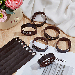 15Pcs Imitation Leather Simple Plain Cord Bracelet with Alloy Buckles&nbsp;BJEW-ME0001-06A