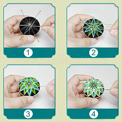 DIY Embroidery Temari Ball Keychain Kits&nbsp;DIY-I064-A06