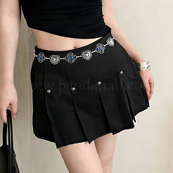 Boho Alloy Resin Blue Heart Flower Waist Chains&nbsp;WG5CDCC-01