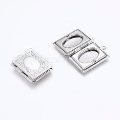 Tarnish Resistant 316 Stainless Steel Locket Pendants&nbsp;STAS-G146-25P