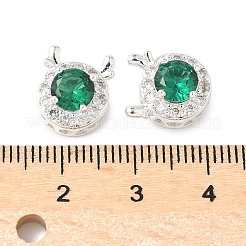 Brass Micro Pave Cubic Zirconia Beads&nbsp;KK-G531-01S-01
