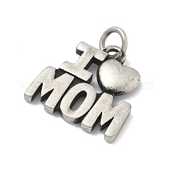 Mother's Day 304 Stainless Steel Pendants&nbsp;STAS-C171-01B-AS