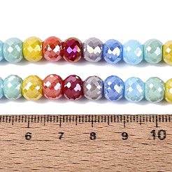 Electroplate Opaque Glass Beads Strands&nbsp;EGLA-N022-17A-B01