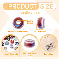 20Pcs Handmade Porcelain Beads&nbsp;PORC-TA0001-32