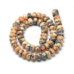 Synthetic Ocean White Jade Beads Strands&nbsp;G-S257-5x10mm-12
