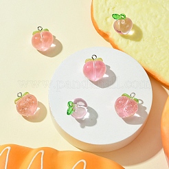 6Pcs 3 Styles Transparent Resin Fruit Pendants&nbsp;FIND-YW0005-65