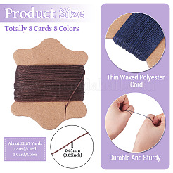 8 Cards 8 Colors Waxed Nylon Cord&nbsp;YC-TA0001-16