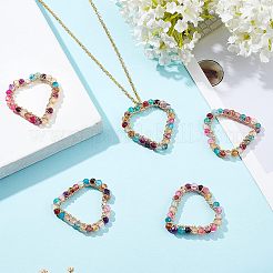 5Pcs Heart Natural Faceted Agate Pendants&nbsp;FIND-FG0001-56