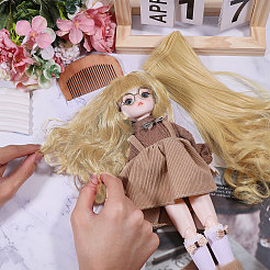 PP Doll Wig Long Curly Hair&nbsp;DIY-WH0591-249B-12