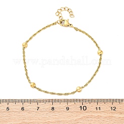 304 Stainless Steel Rope Chain Bracelets for Women&nbsp;BJEW-C094-04G
