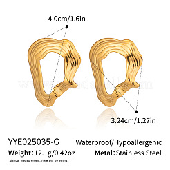 304 Stainless Steel Nuggets Stud Earrings&nbsp;PR9412-1