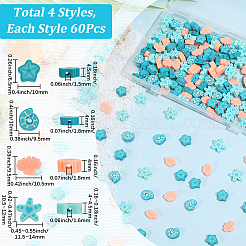 240Pcs 4 Styles Handmade Polymer Clay Beads&nbsp;CLAY-SC0002-93