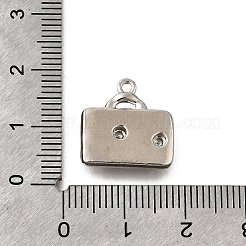 Brass Micro Pave Clear Cubic Zirconia Pendants&nbsp;KK-C096-16A-P