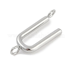 304 Stainless Steel Letter Connector Charms&nbsp;LS-STAS-M108-01P-21