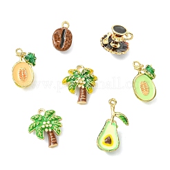 7Pcs 7 Styles Alloy Enamel Pendants&nbsp;ENAM-CJ0007-38