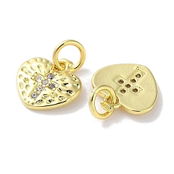 Rack Plating Brass Micro Pave Clear Cubic Zirconia Pendants&nbsp;KK-Z039-16G