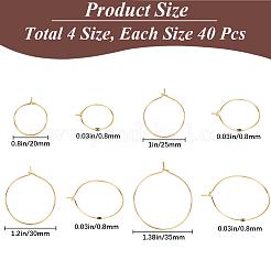 160Pcs 4 Style Brass Wine Glass Charm Rings&nbsp;KK-SP0001-33G