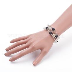 Electroplate Glass Bead Wrap Bracelets&nbsp;BJEW-JB03260