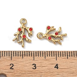 304 Stainless Steel Rhinestone Charms&nbsp;STAS-L308-05G