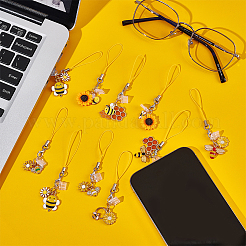 20Pcs 10 Style Alloy Enamel Mobile Straps&nbsp;HJEW-OC00062