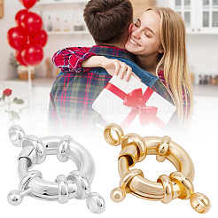 12Pcs 2 Colors Brass Spring Ring Clasps&nbsp;KK-BBC0024-18A