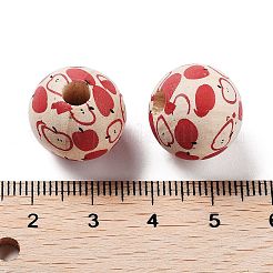 Fruit Theme Wood European Beads&nbsp;WOOD-M011-01E