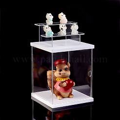 3-Tier Transparent Acrylic Minifigures Display Case&nbsp;ODIS-WH0043-68B