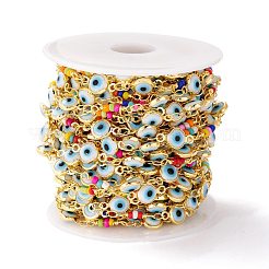 Handmade Brass Enamel Link Chains&nbsp;CHC-C022-06G