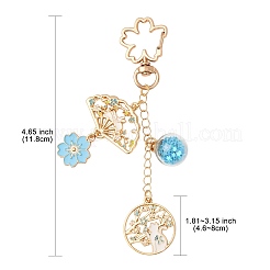 Alloy Enamel Pendant Keychains&nbsp;HJEW-FS00049-03