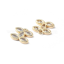 Brass Micro Pave Cubic Zirconia Pendants&nbsp;FIND-Z029-01G