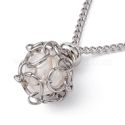 304 Stainless Steel Macrame Pouch Empty Stone Holder&nbsp;NJEW-JN04415-02