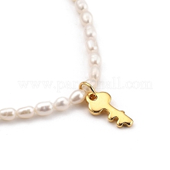Key Brass Pendant Necklaces&nbsp;NJEW-JN02972-04
