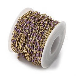 304 Stainless Steel Enamel Link Chains&nbsp;CHS-U003-01G-03