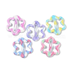 10Pcs 5 Colors Tartan Pattern Epoxy Resin Snap Hair Clip&nbsp;PHAR-P009-01G