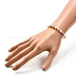 Natural Pearl Beads Adjustable Slider Bracelet for Girl Women Gift&nbsp;X-BJEW-JB06820-02
