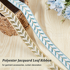12M Polyester Jacquard Leaf Ribbon&nbsp;OCOR-OC0001-46A