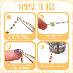 DIY Letter & Number Charms Accessories for Cup Handle Making Kit&nbsp;DIY-TA0009-52