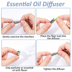 304 Stainless Steel Perfume Bottle Slider & Pendant Necklace Sets&nbsp;SJEW-FH0001-03