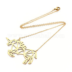 201 Stainless Steel Pendant Necklaces&nbsp;LS-NJEW-T009-JN035-2-40