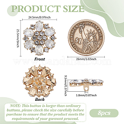 8Pcs Alloy Buttons&nbsp;FIND-FG0004-61