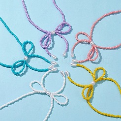 Bowknot 304 Stainless Steel Necklaces&nbsp;NJEW-JN04670